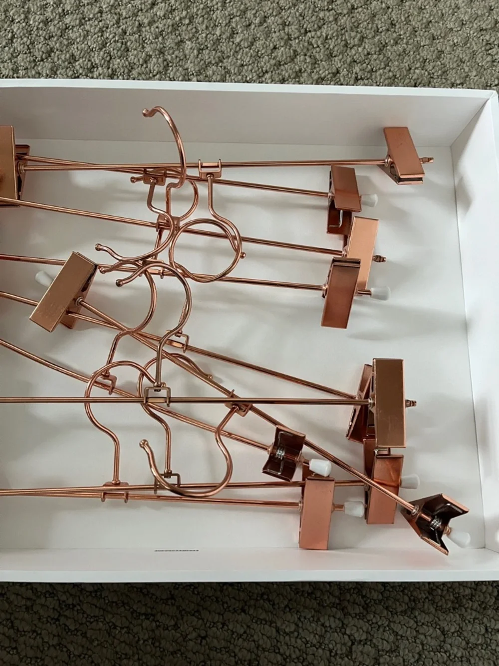 10 pack Braut Kleiderbügel Roségold mit rose gold metal pants and skirt hanger